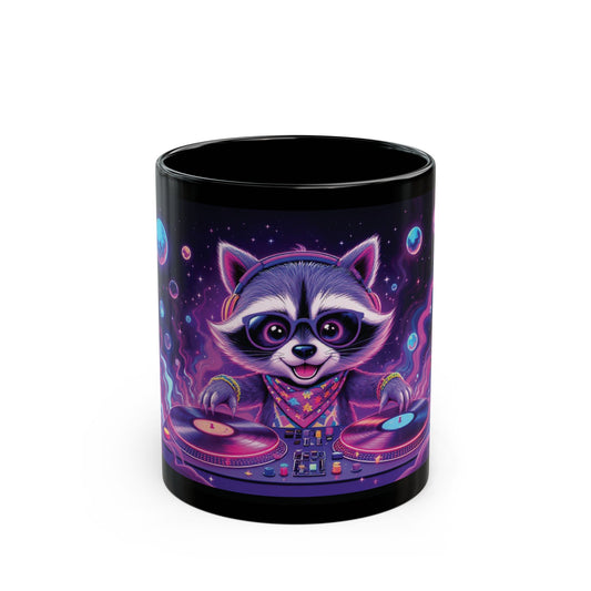 Psychedelic Raccoon DJ Mug