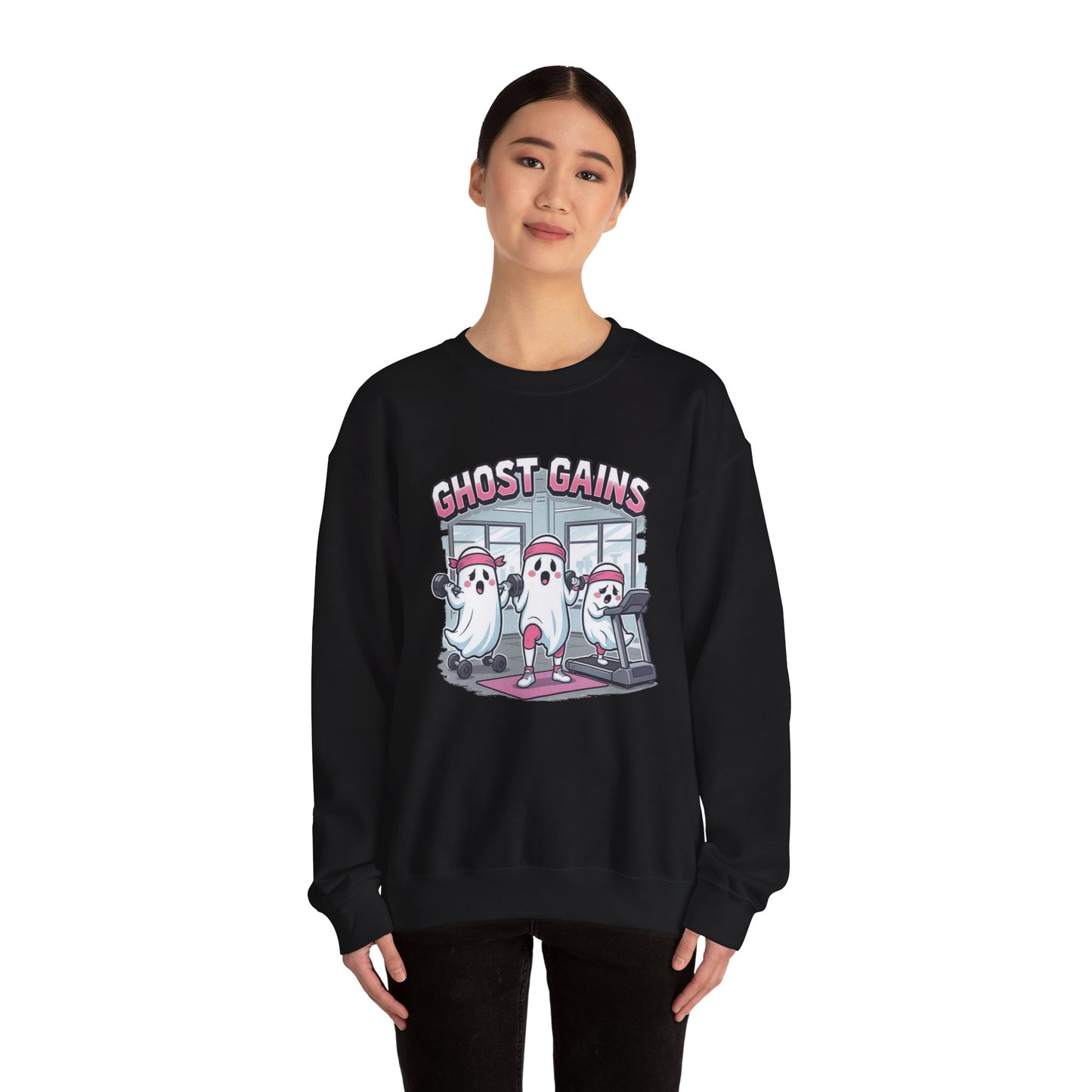 Ghost Gains Sweatshirt – Retro Fitness Ghosts Pullover