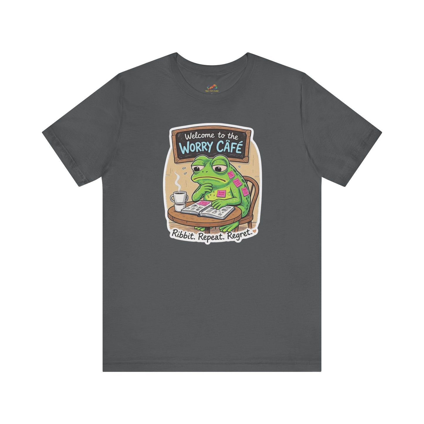 Overthinkin’ Frog – Café Anxiety Tee
