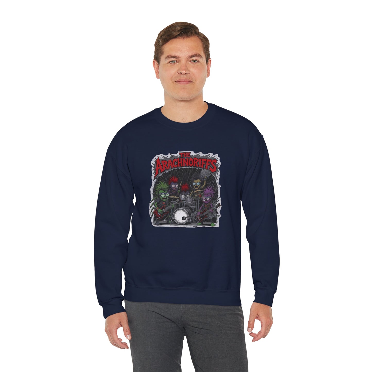 The Arachnoriffs Sweatshirt – Punk Rock Spider Band Graphic