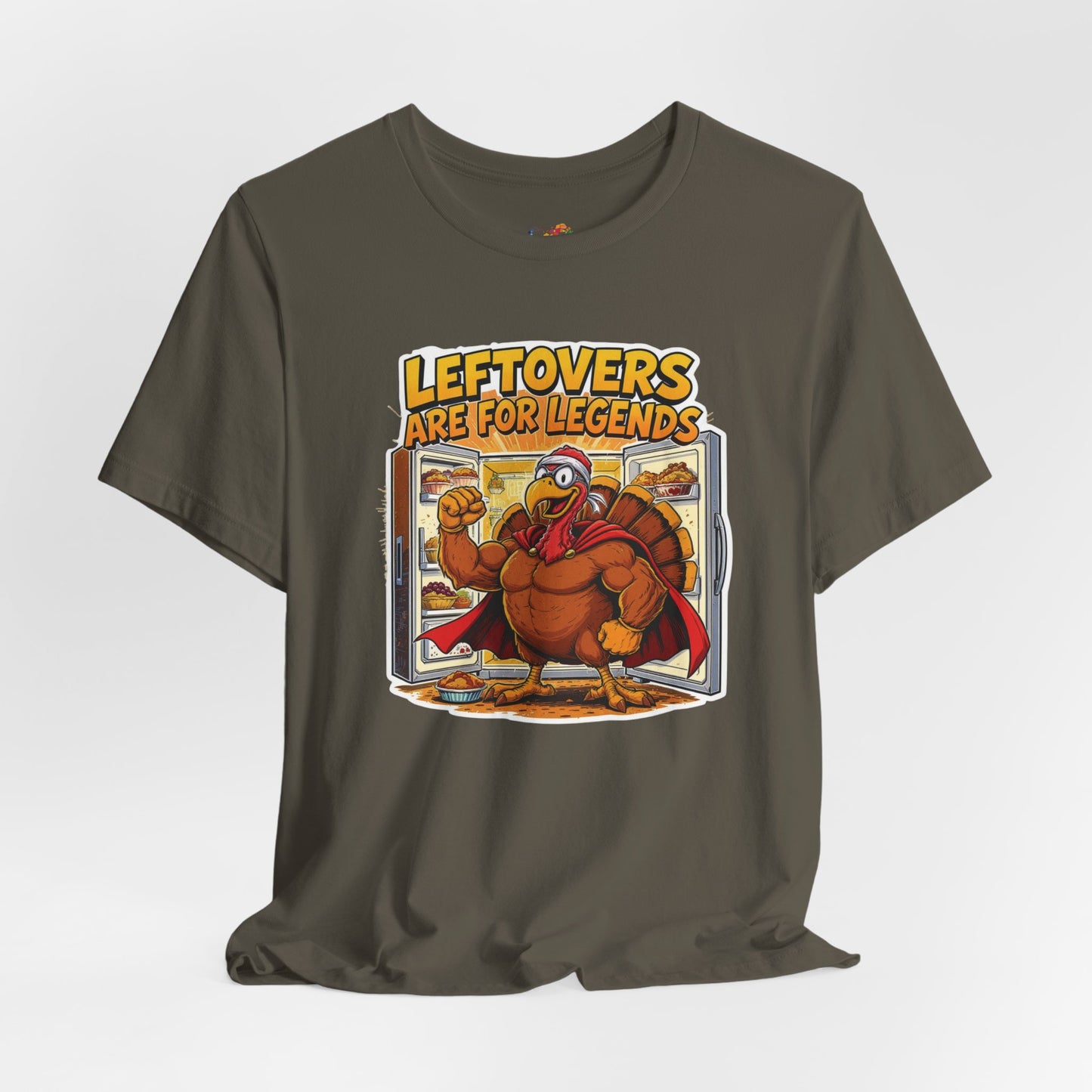 Leftovers Are for Legends Tee – Funny Thanksgiving Cartoon Shirt