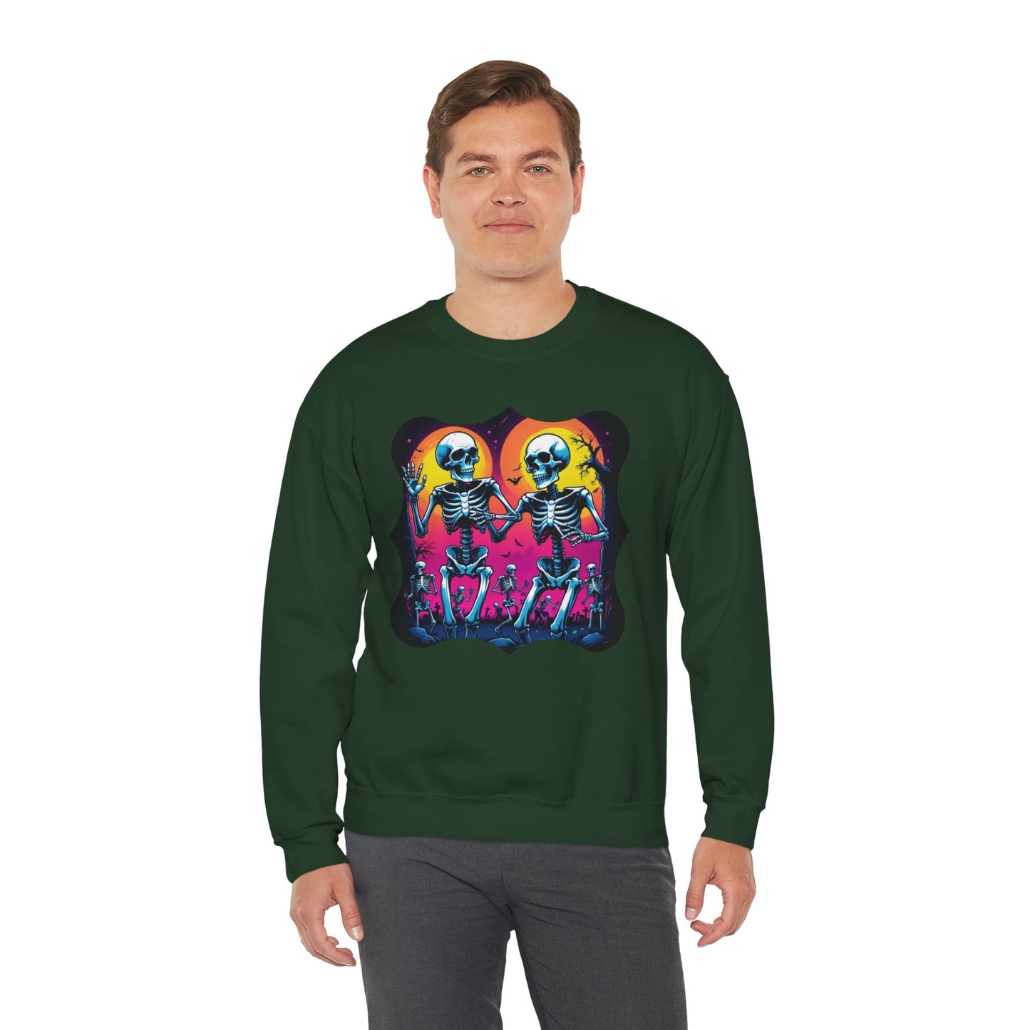 Boogie Bones Sweatshirt – Neon Disco Skeleton Pullover