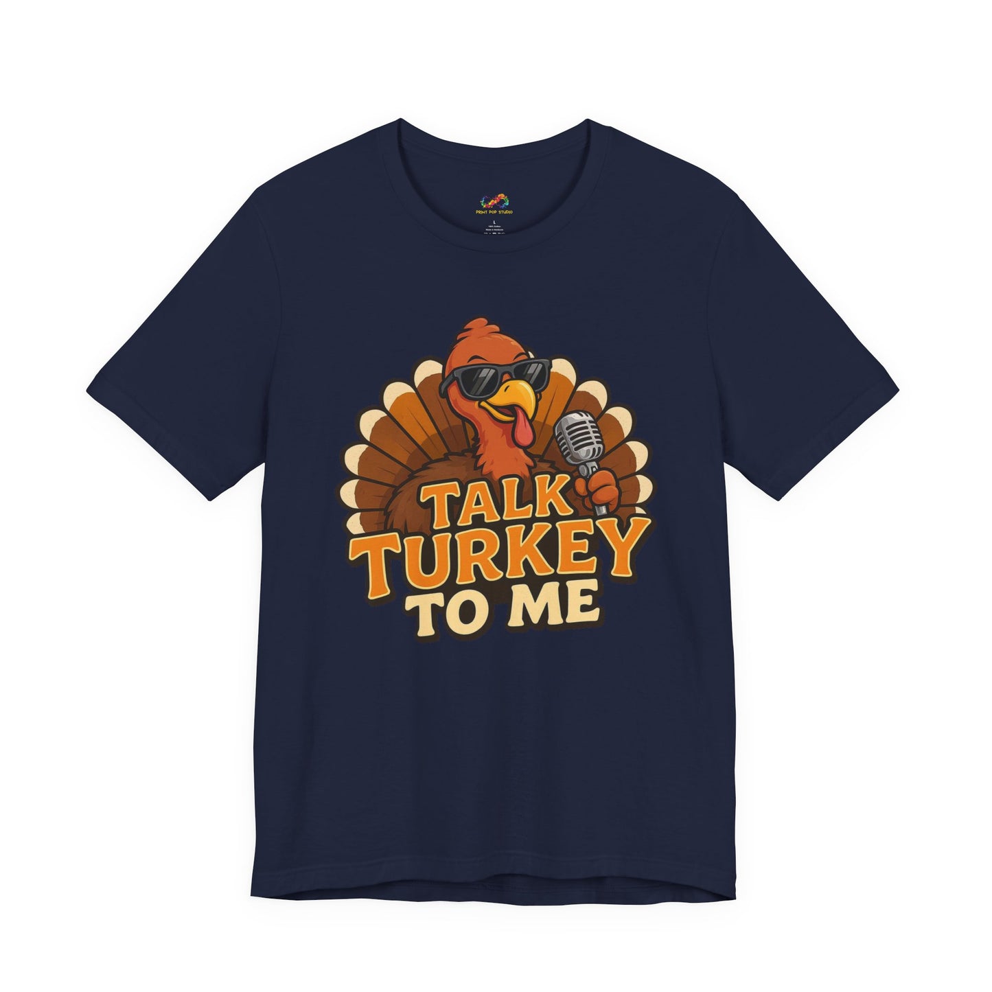 Talk Turkey to Me Tee – Retro Cartoon Turkey Comedian Graphic