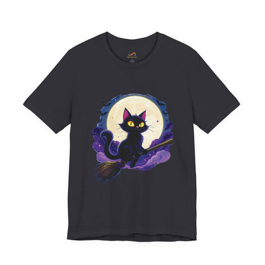 Midnight Mischief Cat Tee - Perfect for Cat Lovers, Halloween, Cozy Nights, Unique Gifts, Feline Fans