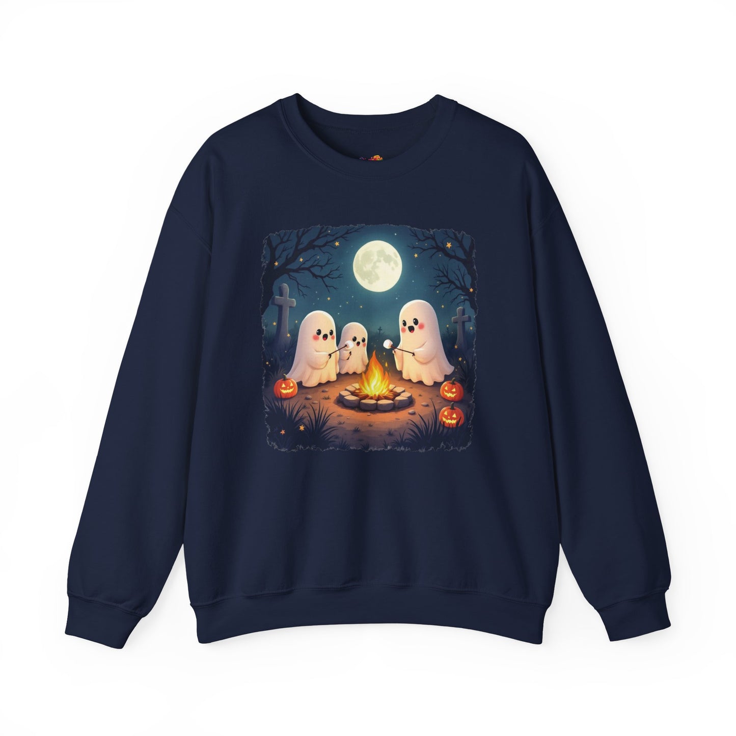 Campfire Ghouls Sweatshirt – Cozy Ghost Friends Halloween Pullover