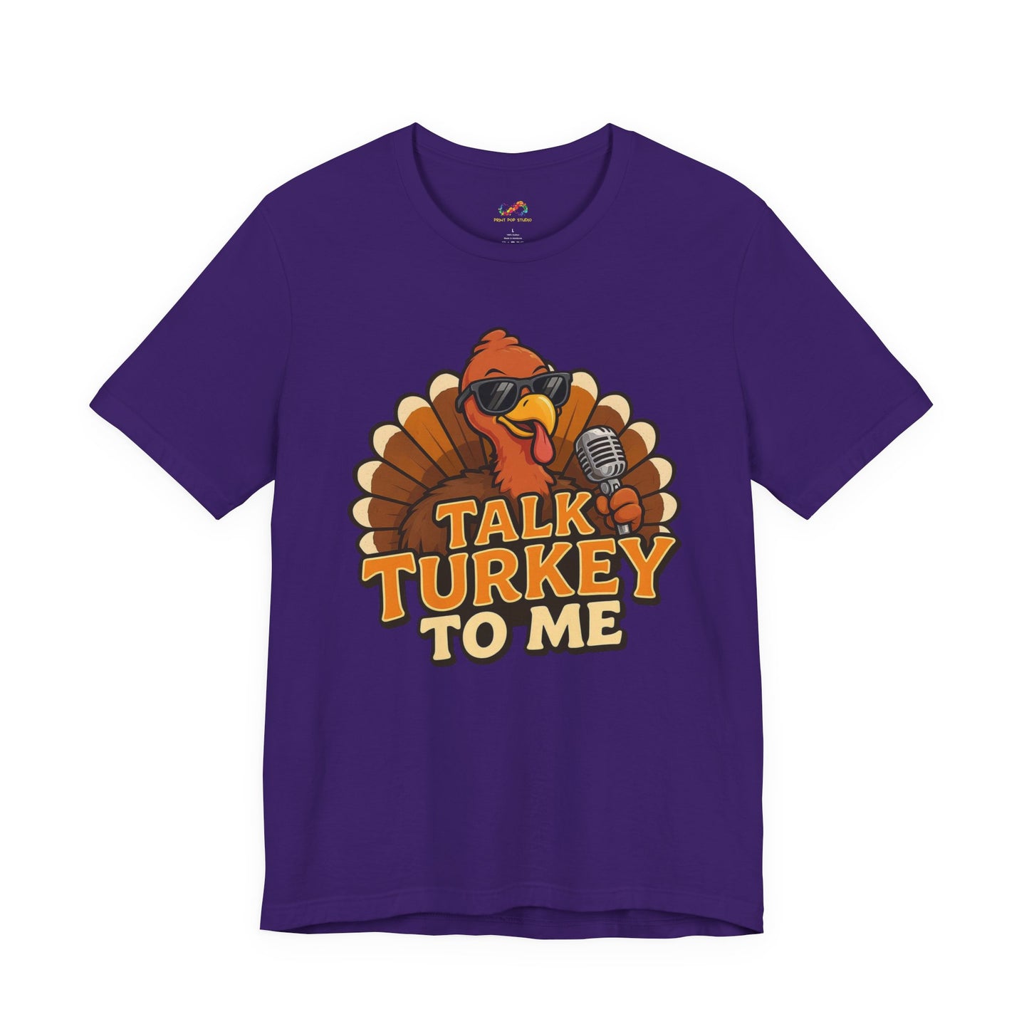 Talk Turkey to Me Tee – Retro Cartoon Turkey Comedian Graphic