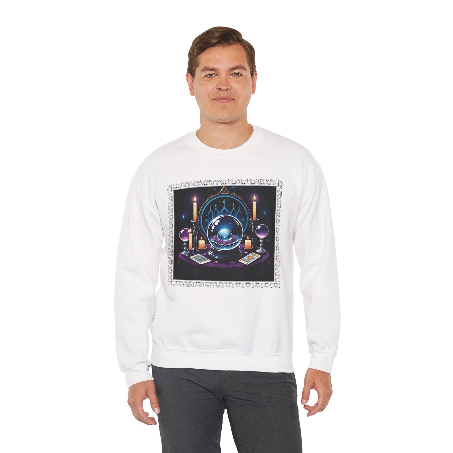 Visions & Velvet Sweatshirt – Gothic Mystical Crystal Ball Shirt