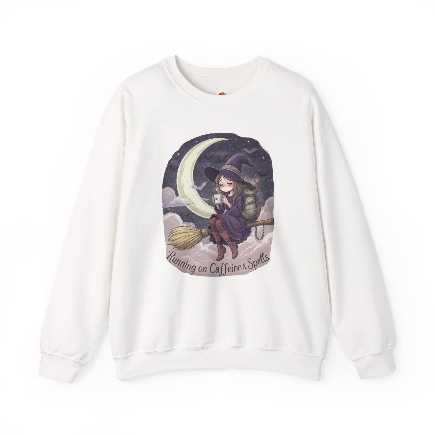 Caffeine & Spells Sweatshirt – Cozy Witchy Fall Pullover