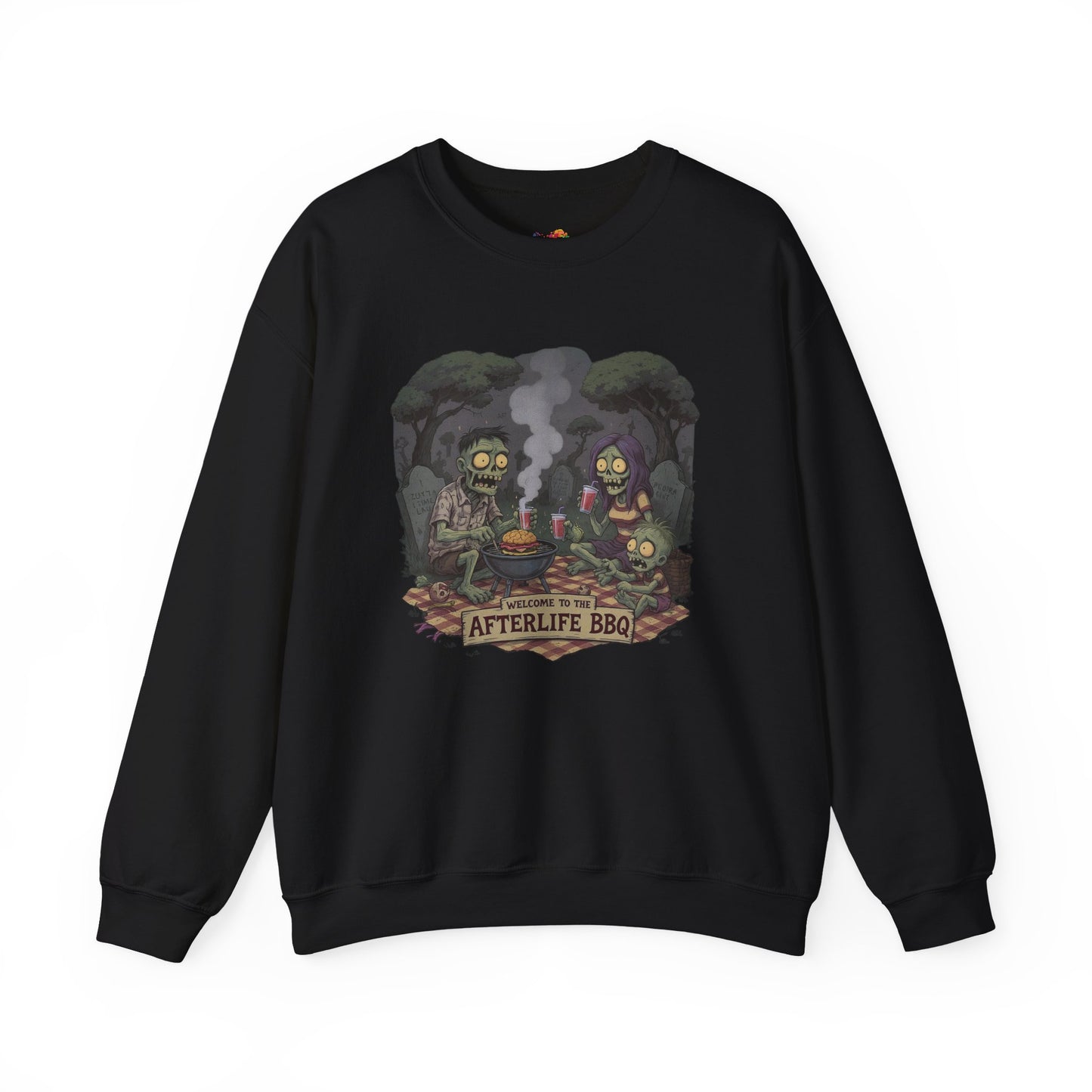 Afterlife BBQ Sweatshirt – Zombie Graveyard Picnic Shirt