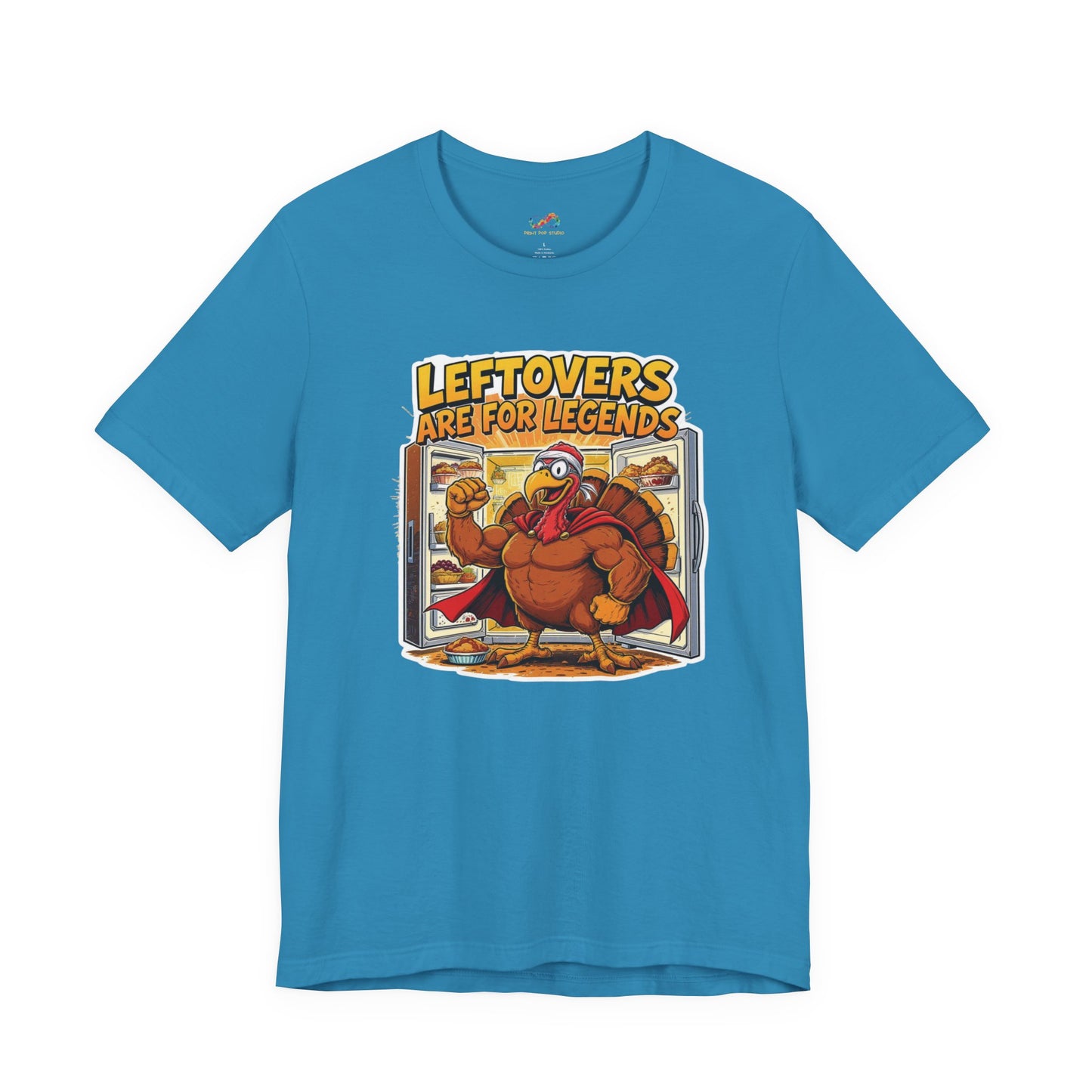 Leftovers Are for Legends Tee – Funny Thanksgiving Cartoon Shirt