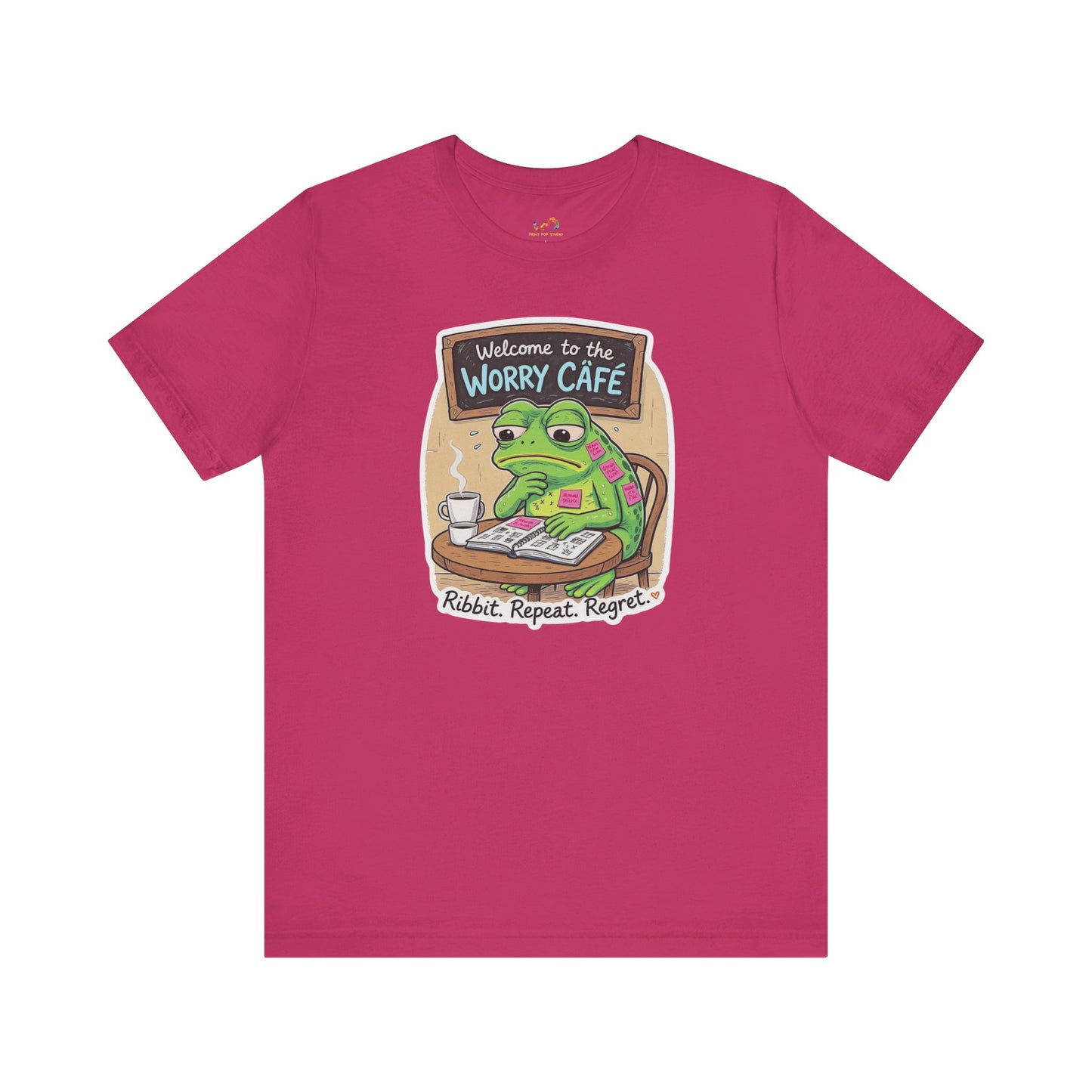 Overthinkin’ Frog – Café Anxiety Tee