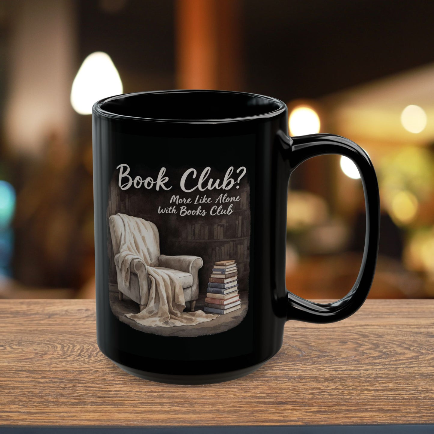 Alone With Books Club Mug