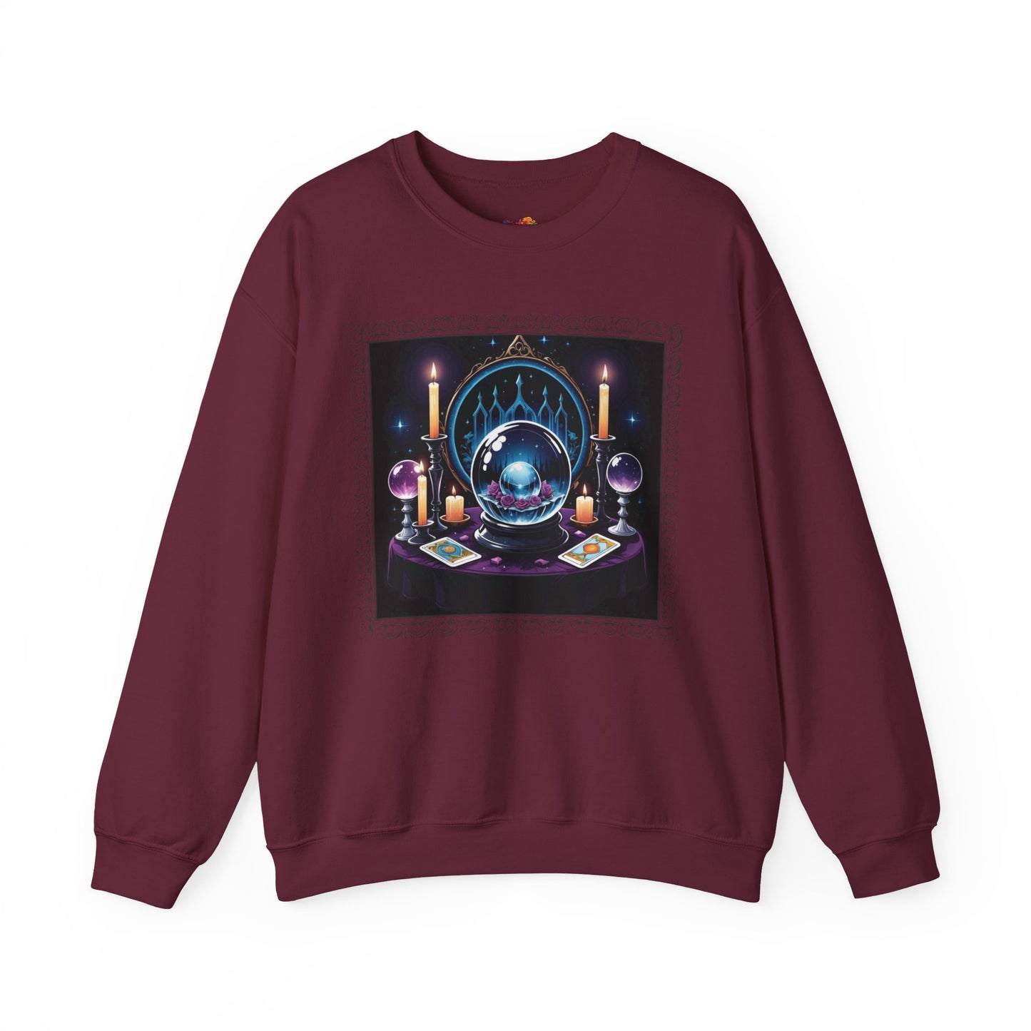 Visions & Velvet Sweatshirt – Gothic Mystical Crystal Ball Shirt