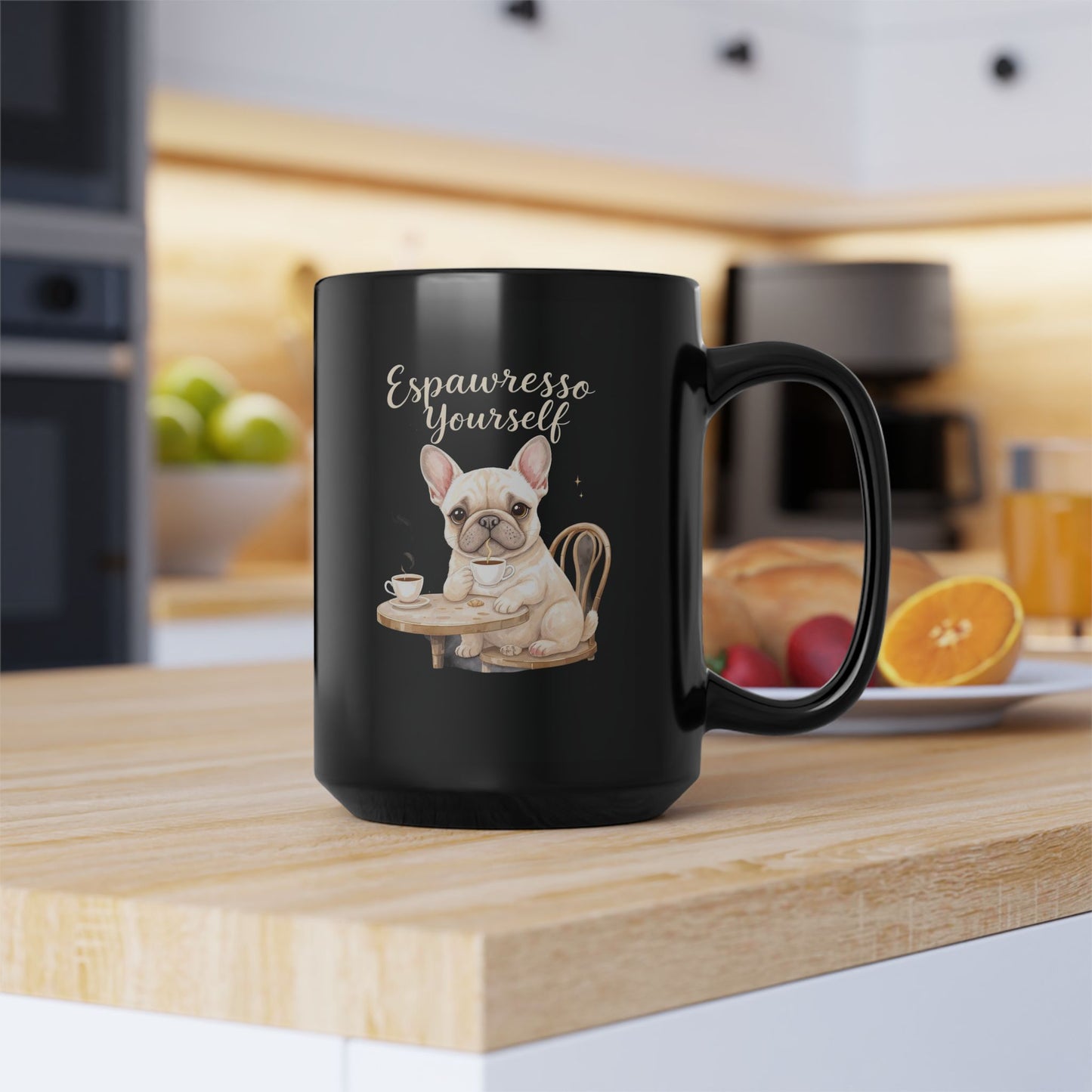 Espawresso Yourself — Watercolor Frenchie Espresso Mug