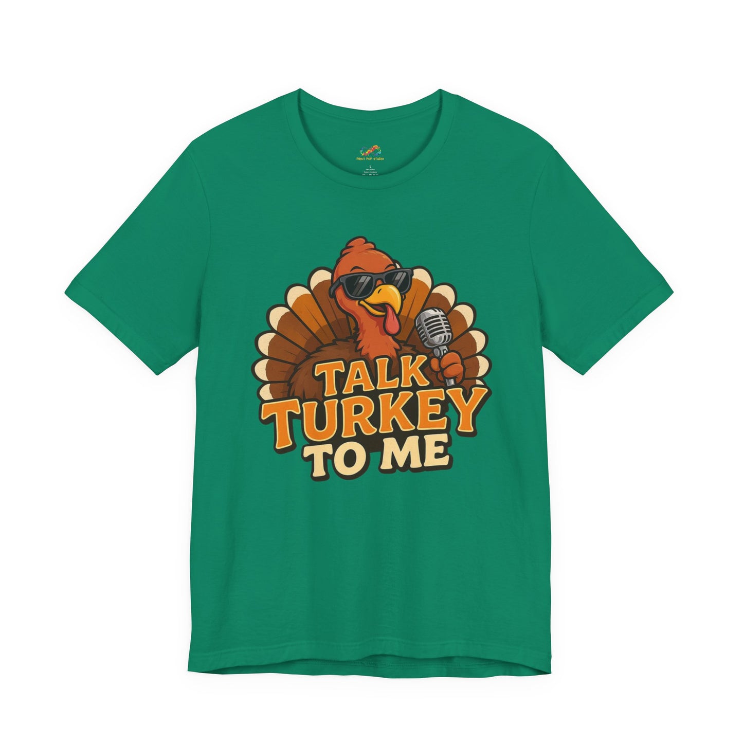 Talk Turkey to Me Tee – Retro Cartoon Turkey Comedian Graphic