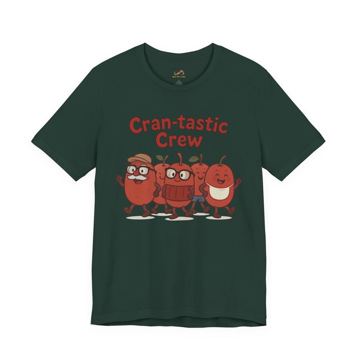 Cran-tastic Crew Tee – Cute Dancing Cranberry Thanksgiving Shirt