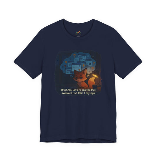 Overthinking Fox – Midnight Spiral Tee