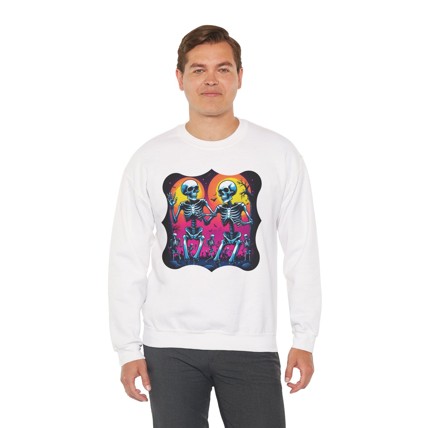 Boogie Bones Sweatshirt – Neon Disco Skeleton Pullover