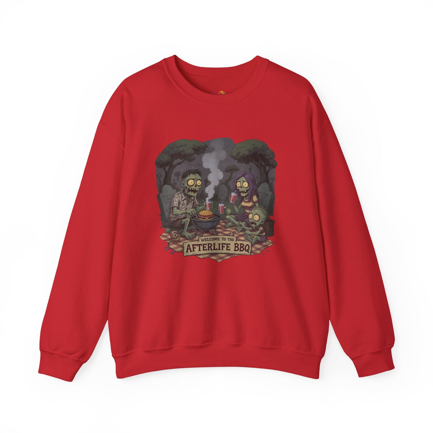 Afterlife BBQ Sweatshirt – Zombie Graveyard Picnic Shirt