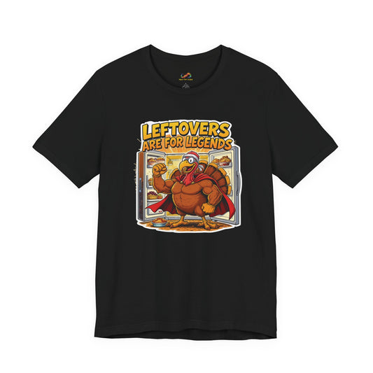 Leftovers Are for Legends Tee – Funny Thanksgiving Cartoon Shirt