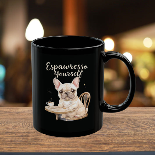 Espawresso Yourself — Watercolor Frenchie Espresso Mug