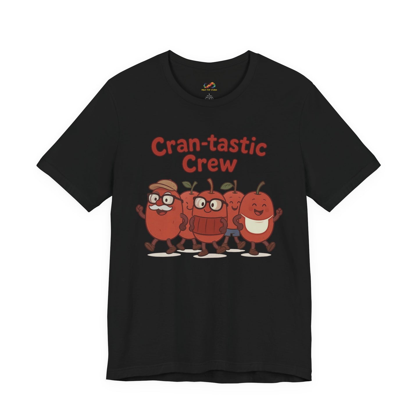 Cran-tastic Crew Tee – Cute Dancing Cranberry Thanksgiving Shirt