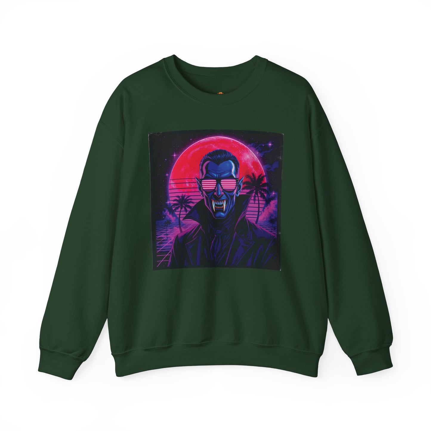Neon Fang Club Sweatshirt – Retro Vampire Synthwave Sweatshirt
