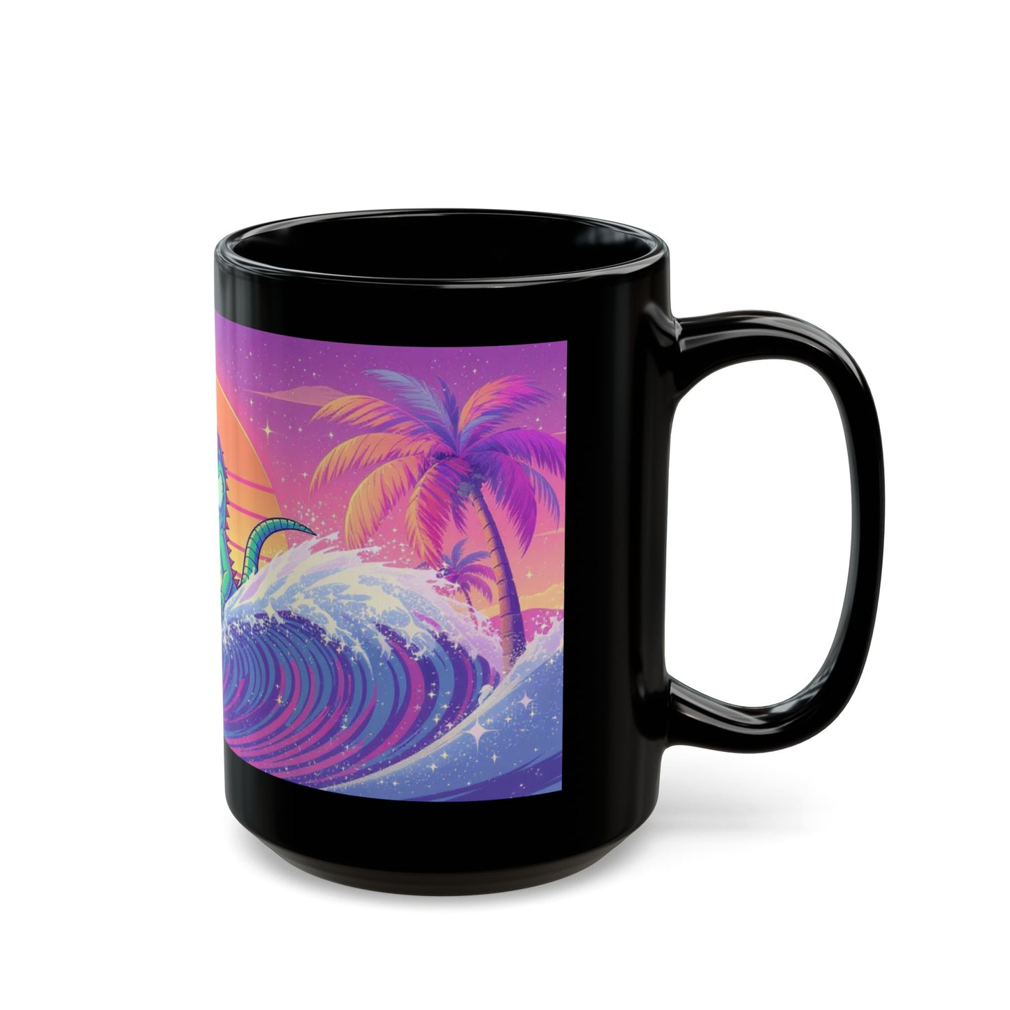 Retro Chill Lizard Lava Wave Mug
