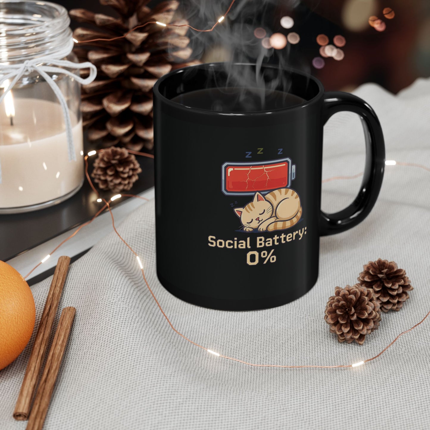 Social Battery: 0% Mug