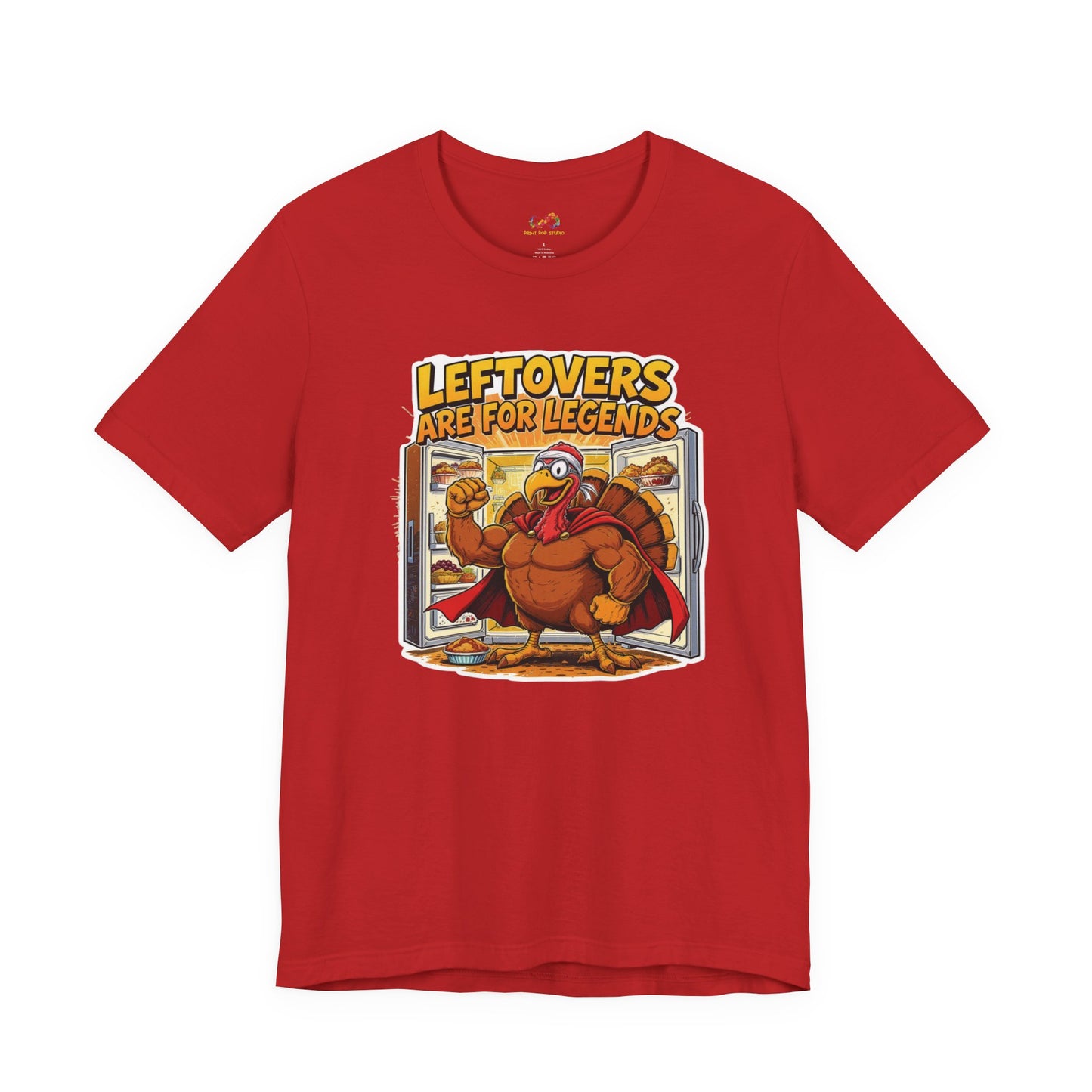Leftovers Are for Legends Tee – Funny Thanksgiving Cartoon Shirt
