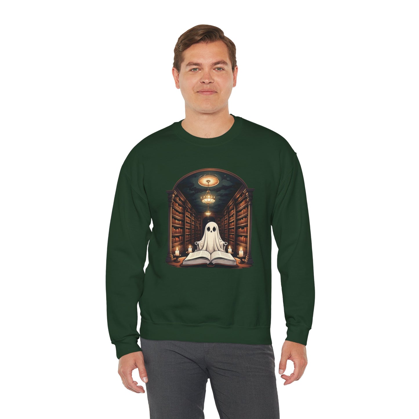 Ghost Stories & Candlelight Sweatshirt – Cozy Haunted Library Pullover