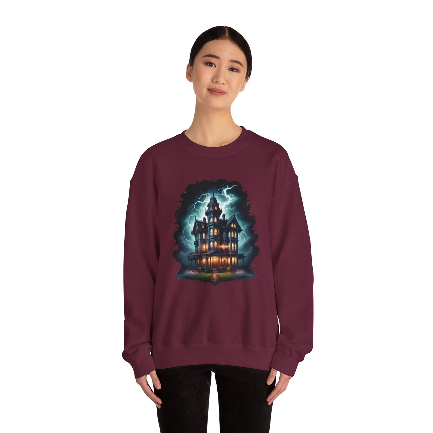 The Manor of Midnight Sweatshirt – Gothic Victorian Haunted Mansion Shirt