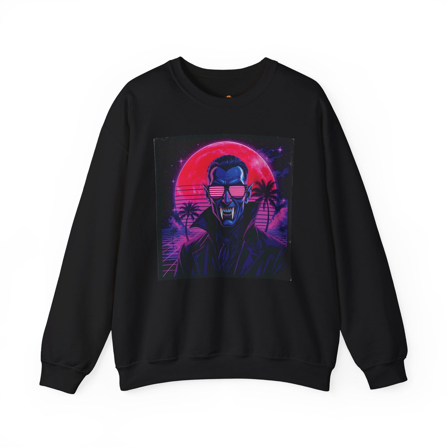Neon Fang Club Sweatshirt – Retro Vampire Synthwave Sweatshirt