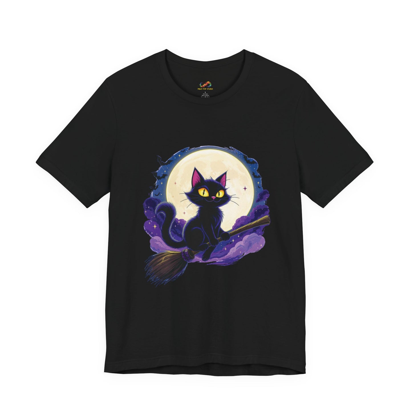 Midnight Mischief Cat Tee - Perfect for Cat Lovers, Halloween, Cozy Nights, Unique Gifts, Feline Fans