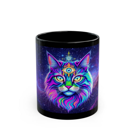 Third Eye Cosmic Cat – Psychedelic Mug Art