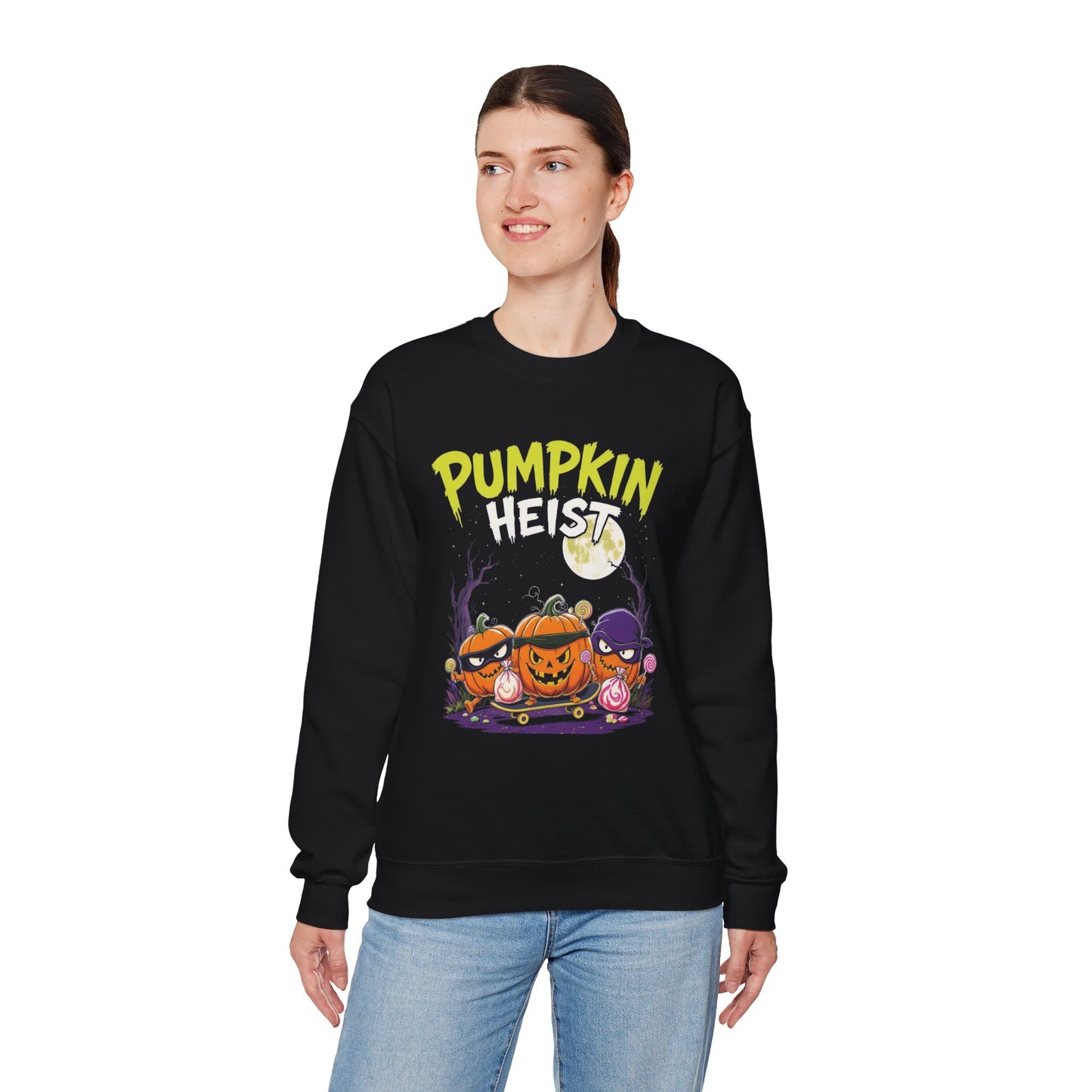 Pumpkin Heist Sweatshirt – Halloween Pumpkin Bandit Pullover