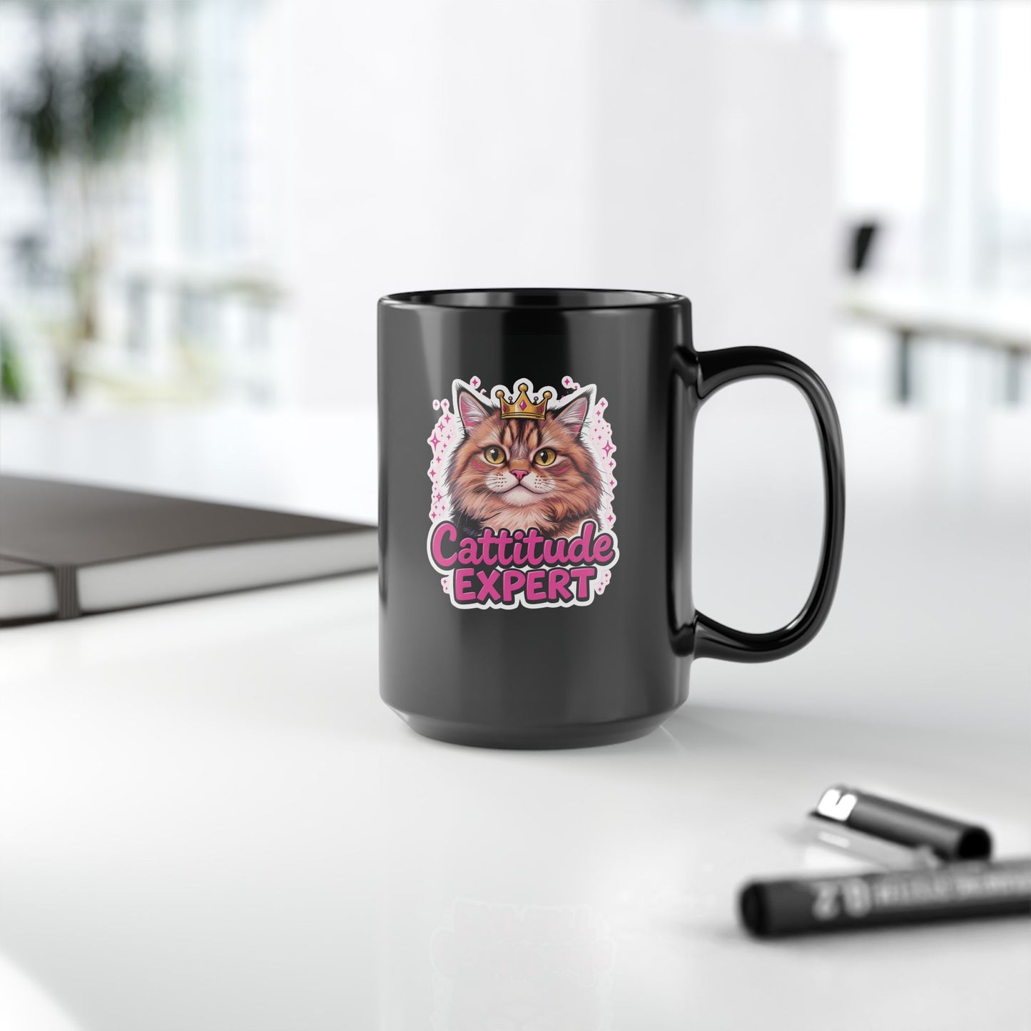 Cattitude Level: Expert — Regal Tabby Cat Mug