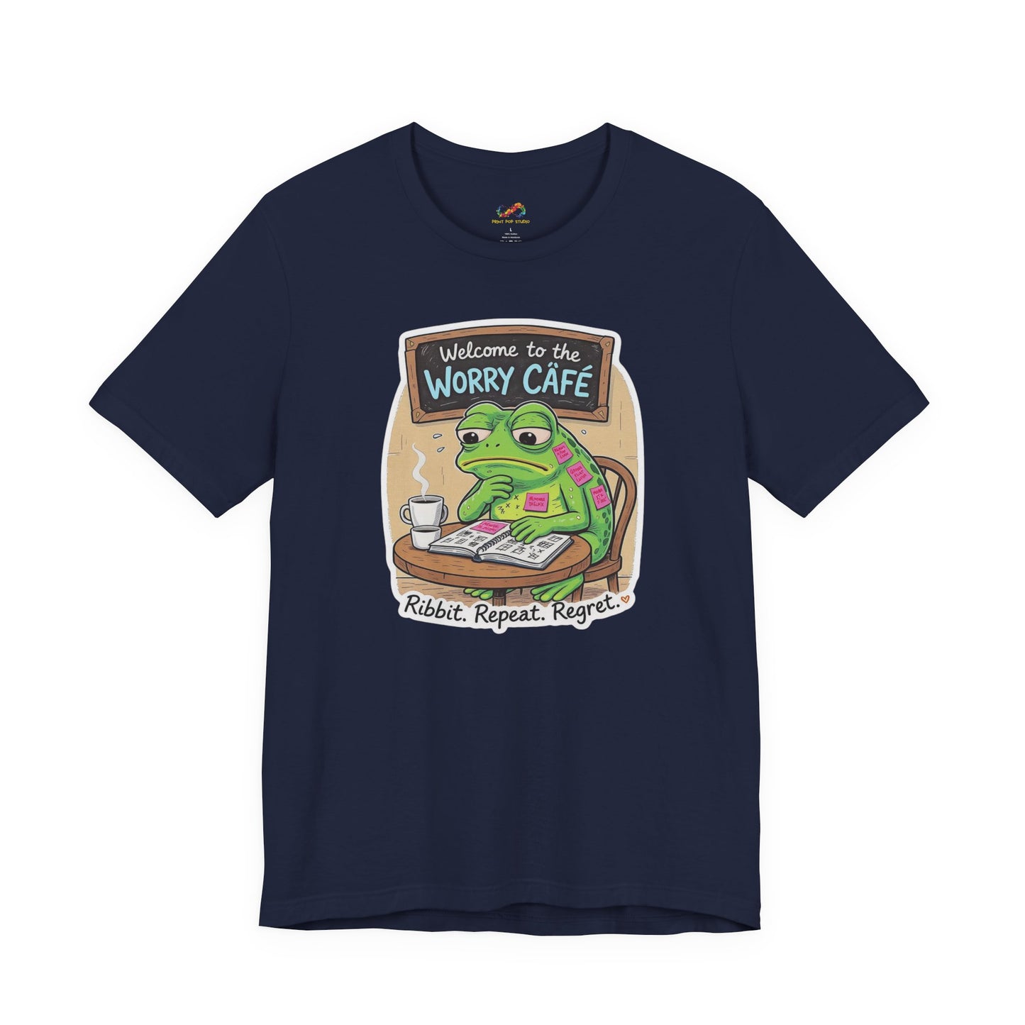 Overthinkin’ Frog – Café Anxiety Tee