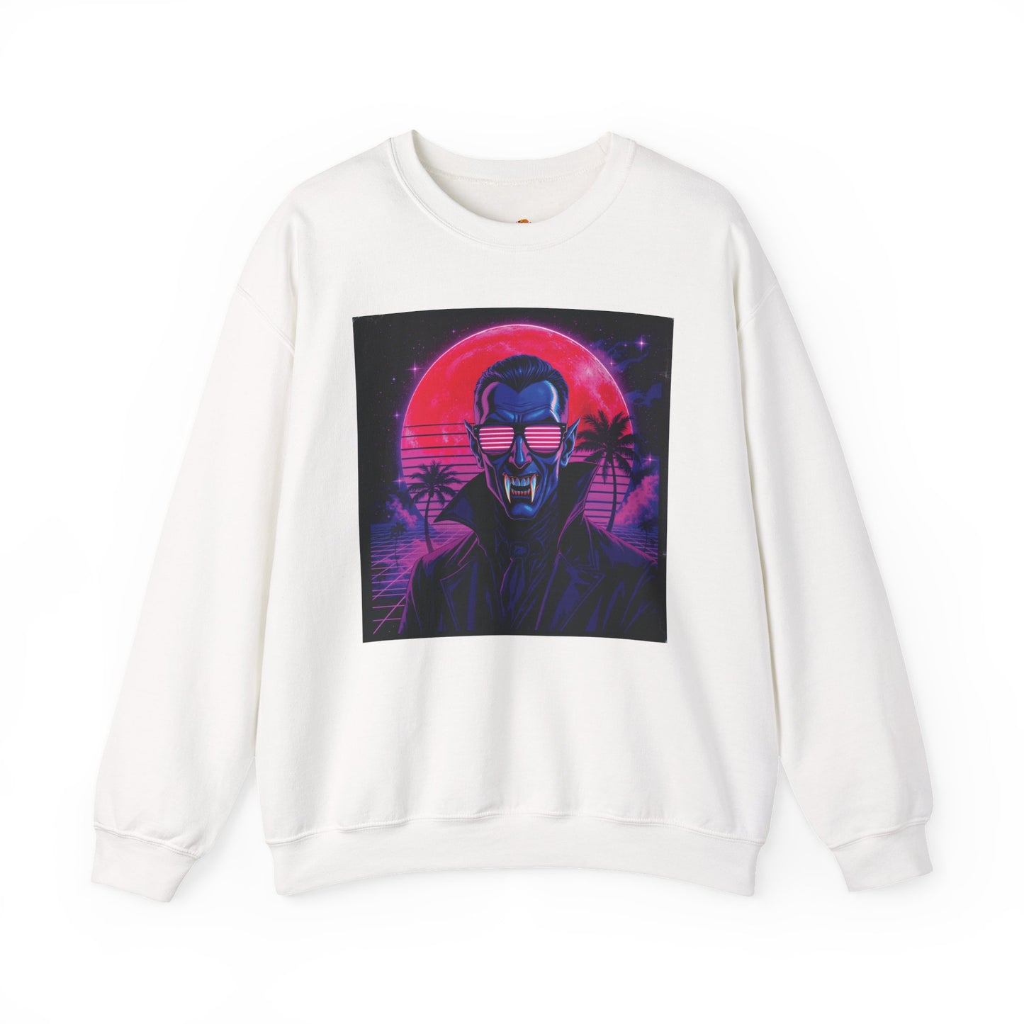 Neon Fang Club Sweatshirt – Retro Vampire Synthwave Sweatshirt