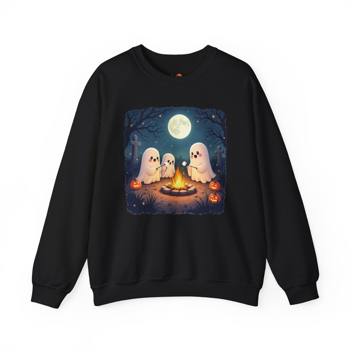 Campfire Ghouls Sweatshirt – Cozy Ghost Friends Halloween Pullover