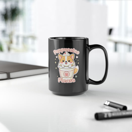 Puppuccino, Please — Kawaii Corgi Mug