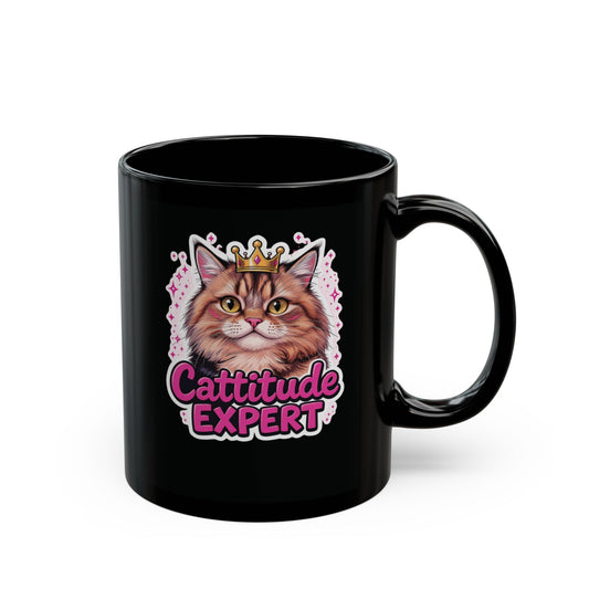 Cattitude Level: Expert — Regal Tabby Cat Mug