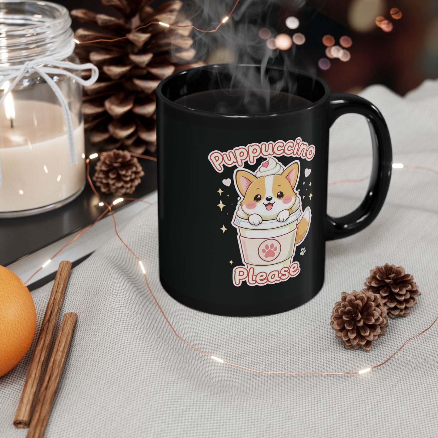 Puppuccino, Please — Kawaii Corgi Mug