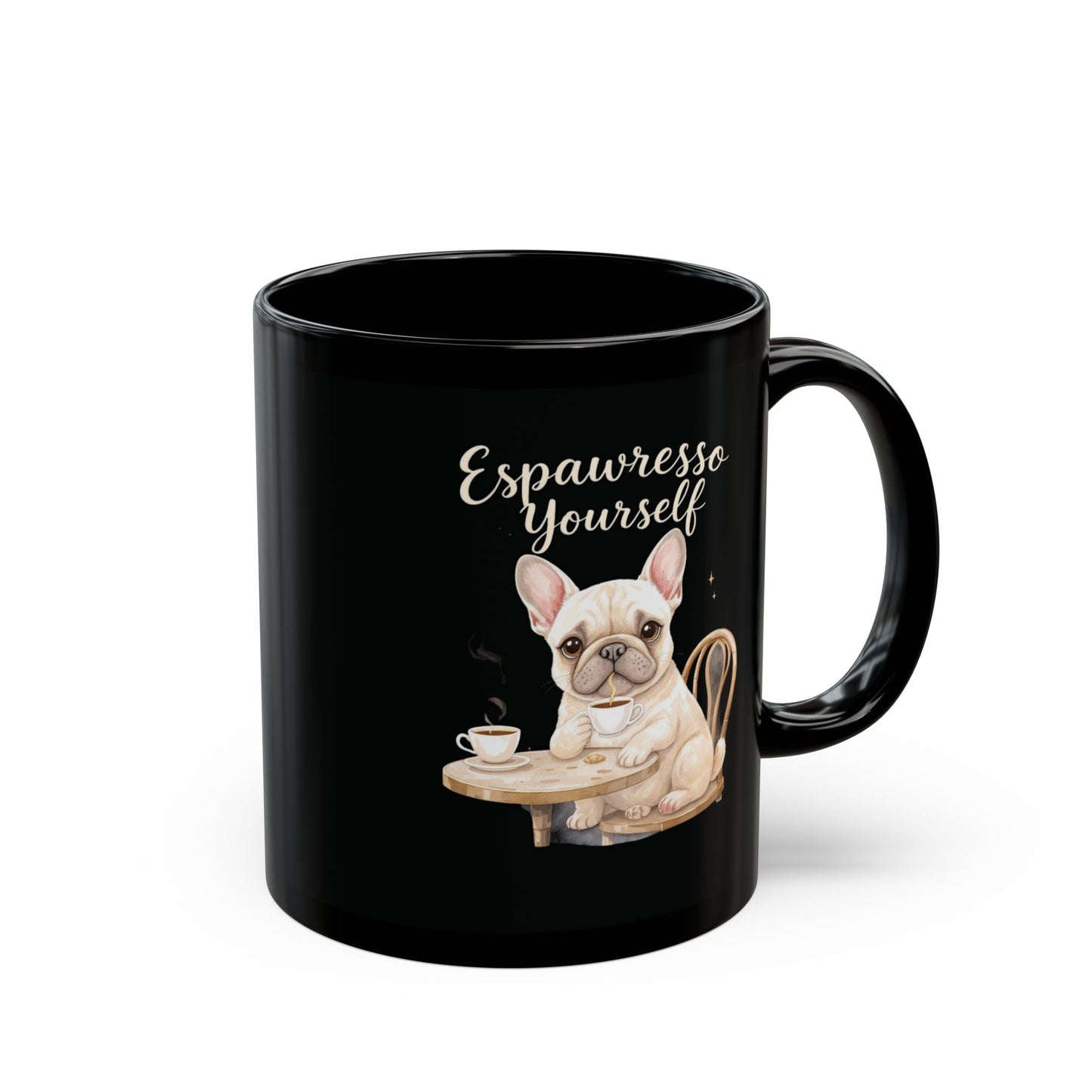 Espawresso Yourself — Watercolor Frenchie Espresso Mug