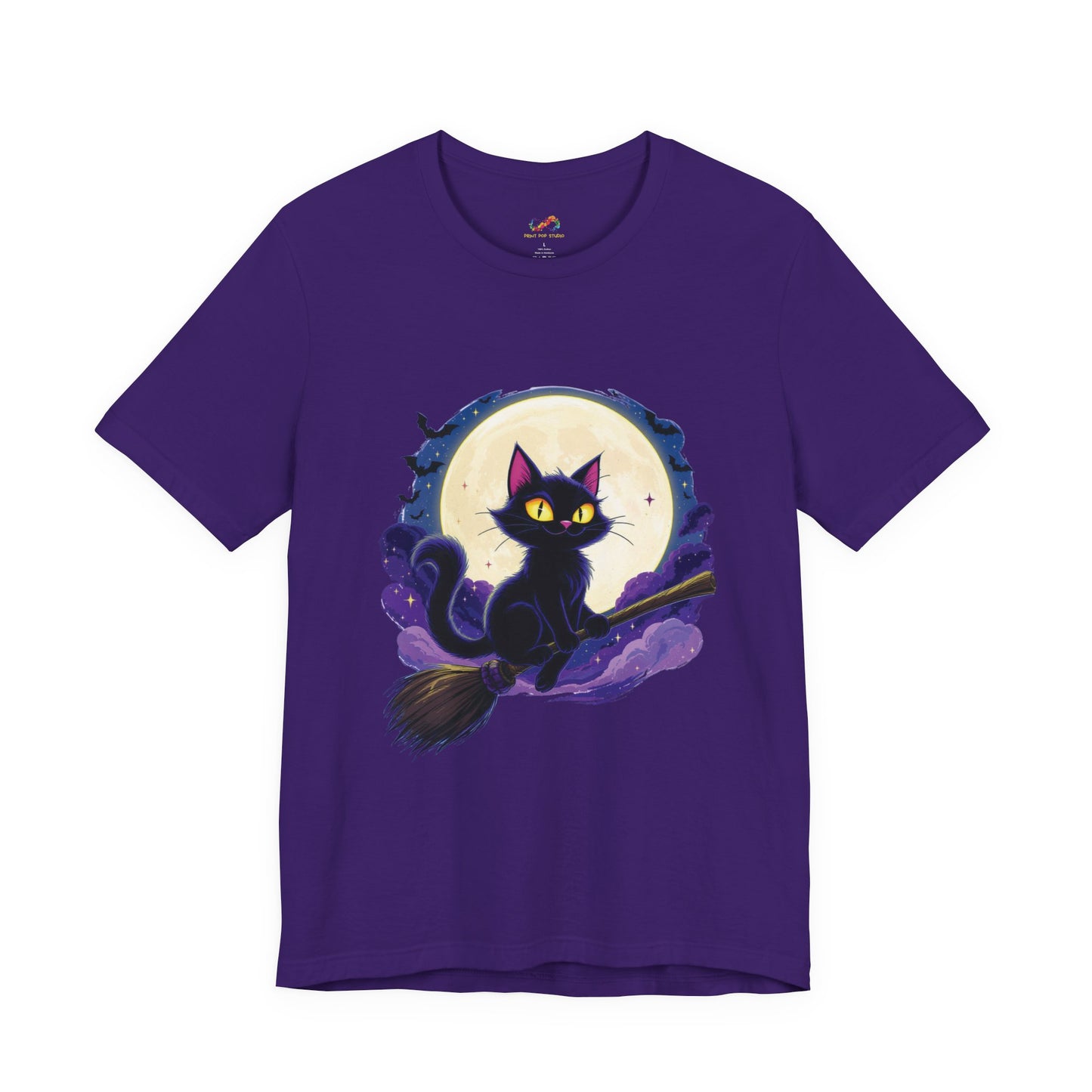 Midnight Mischief Cat Tee - Perfect for Cat Lovers, Halloween, Cozy Nights, Unique Gifts, Feline Fans