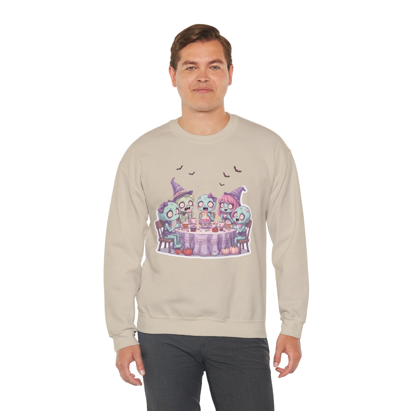 Undead but Sweet Sweatshirt – Pastel Zombie Halloween Cozy