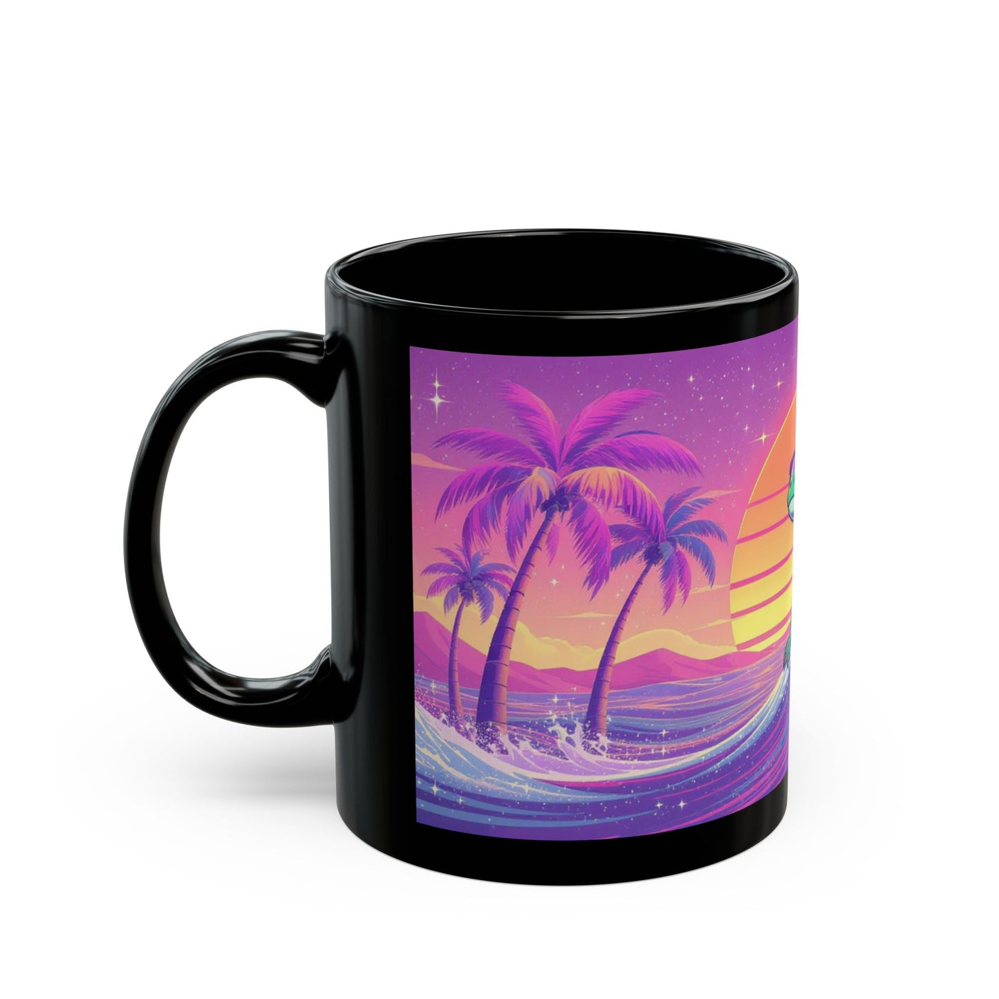 Retro Chill Lizard Lava Wave Mug