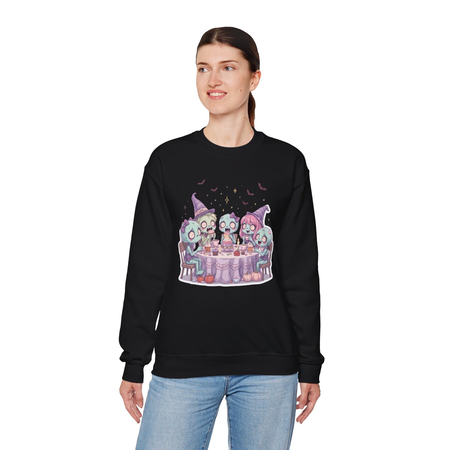 Undead but Sweet Sweatshirt – Pastel Zombie Halloween Cozy
