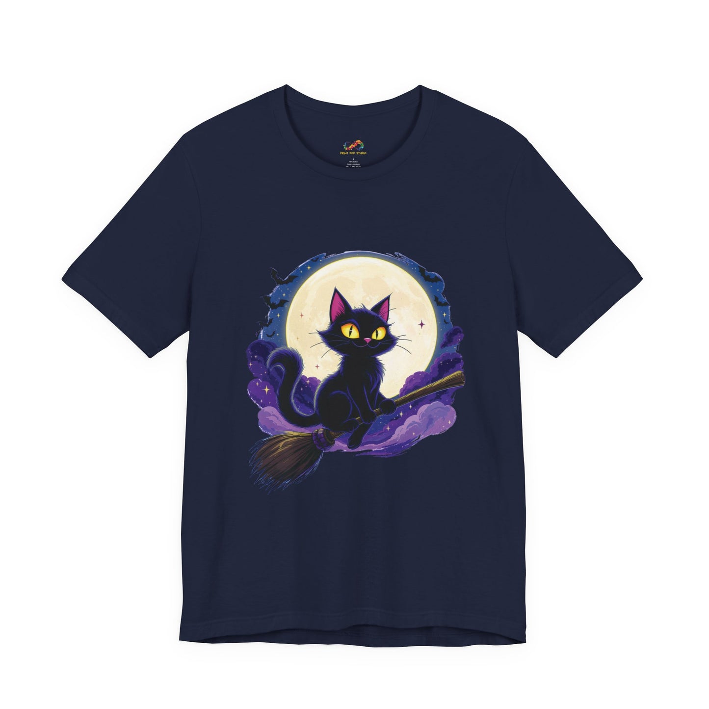 Midnight Mischief Cat Tee - Perfect for Cat Lovers, Halloween, Cozy Nights, Unique Gifts, Feline Fans