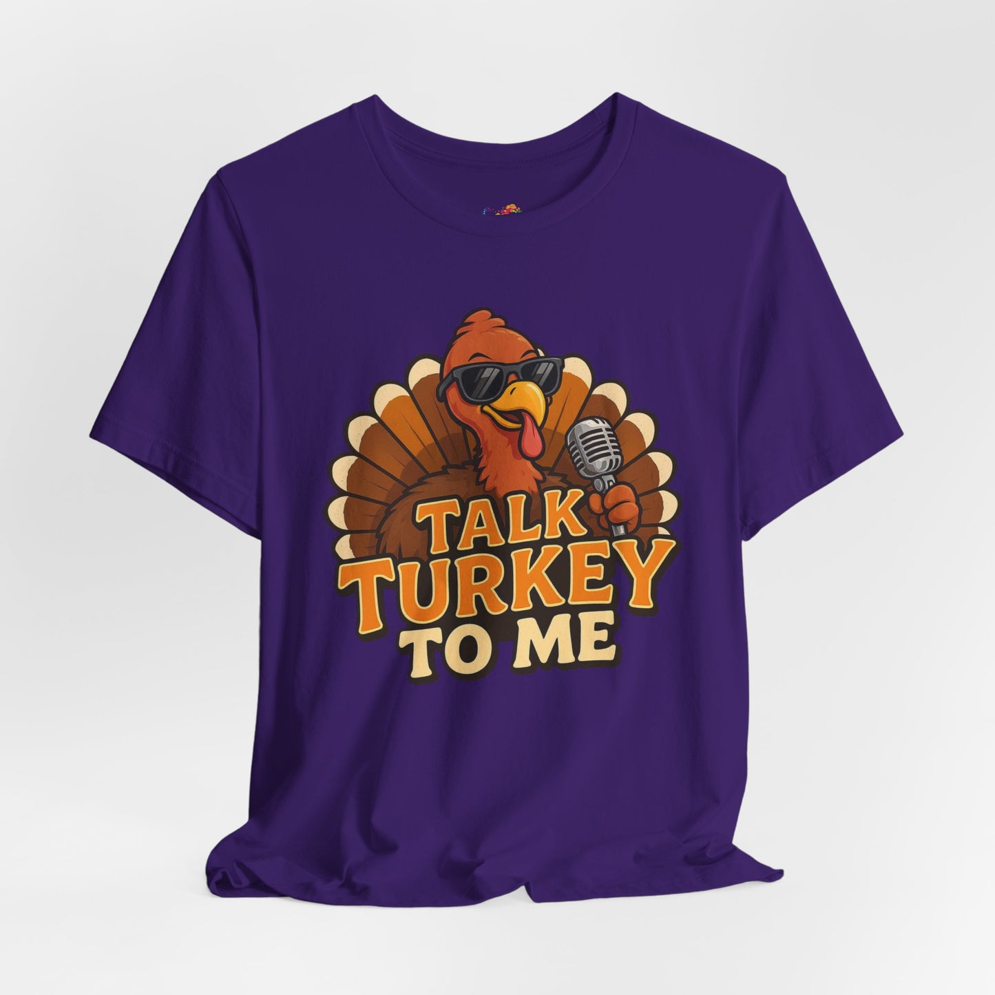 Talk Turkey to Me Tee – Retro Cartoon Turkey Comedian Graphic